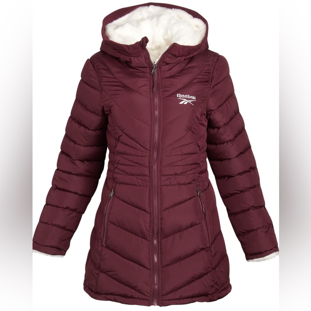 NWOT! Reebok Women’s Fully Reversible Sherpa Lined Puffer Jacket